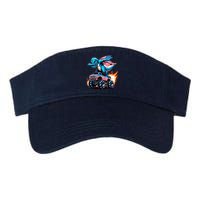 Patriotic T Rex Dabbing Monster Truck Valucap Bio-Washed Visor