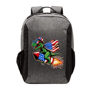 Patriotic T Rex Riding Firework 4th Of July Vector Backpack