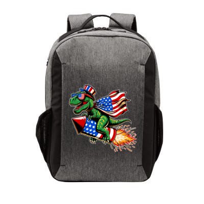 Patriotic T Rex Riding Firework 4th Of July Vector Backpack