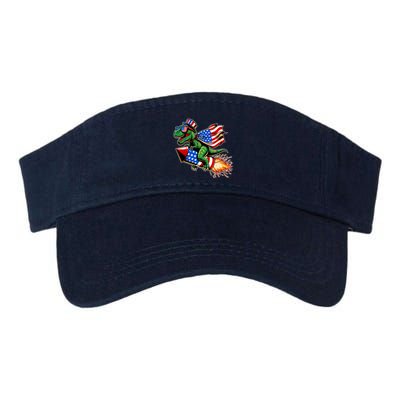 Patriotic T Rex Riding Firework 4th Of July Visor