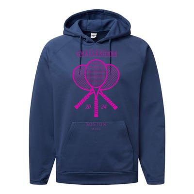 Pink Tennis Rackets Challengers Movie Performance Fleece Hoodie