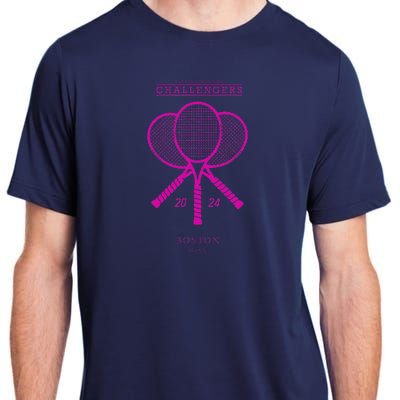 Pink Tennis Rackets Challengers Movie Adult ChromaSoft Performance T-Shirt