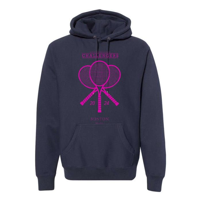 Pink Tennis Rackets Challengers Movie Premium Hoodie