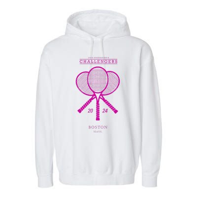 Pink Tennis Rackets Challengers Movie Garment-Dyed Fleece Hoodie