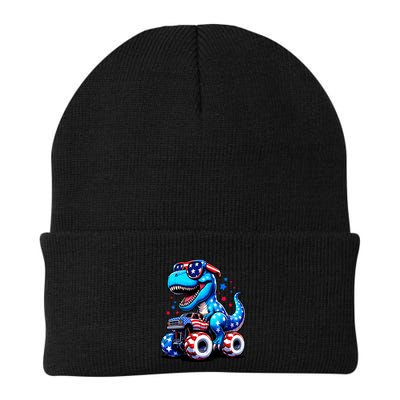 Patriotic T Rex Riding Monster Truck Beanie