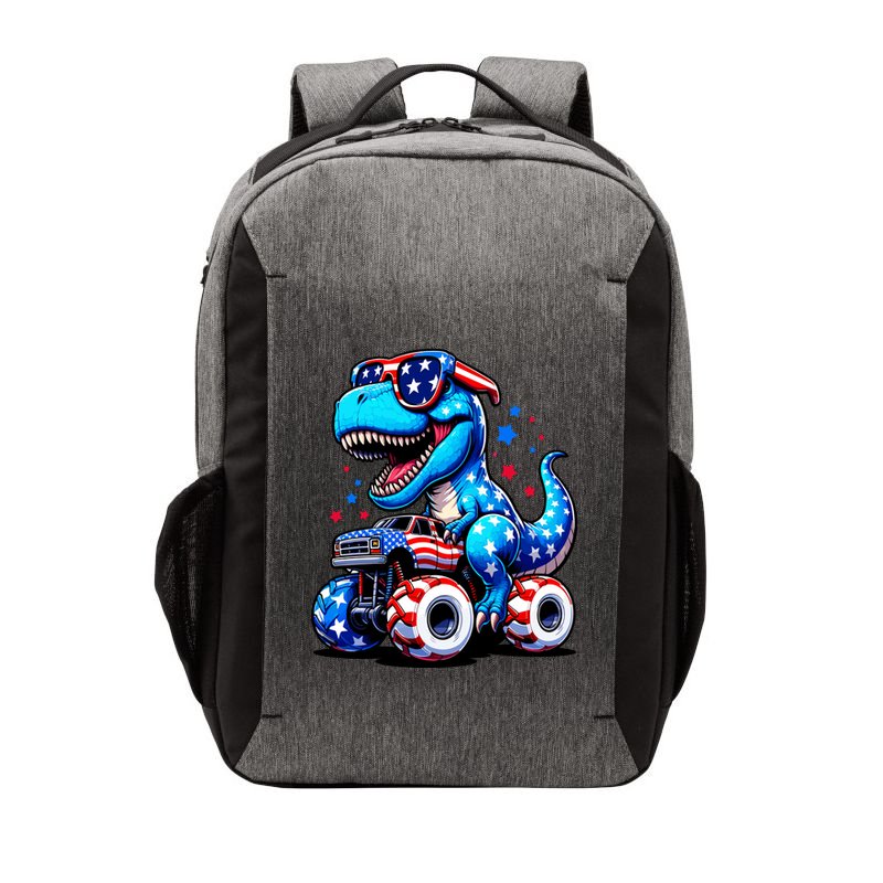 Patriotic T Rex Riding Monster Truck Vector Backpack