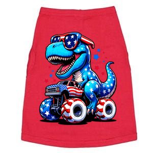 Patriotic T Rex Riding Monster Truck Doggie Tank