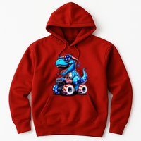 Patriotic T Rex Riding Monster Truck Hoodie