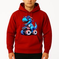 Patriotic T Rex Riding Monster Truck Hoodie