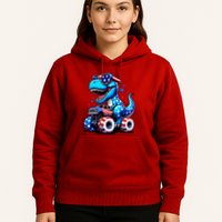 Patriotic T Rex Riding Monster Truck Hoodie