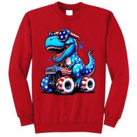 Patriotic T Rex Riding Monster Truck Sweatshirt