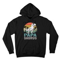 Papasaurus T Rex Dinosaur Papa Saurus Family Matching Hoodie Hoodie