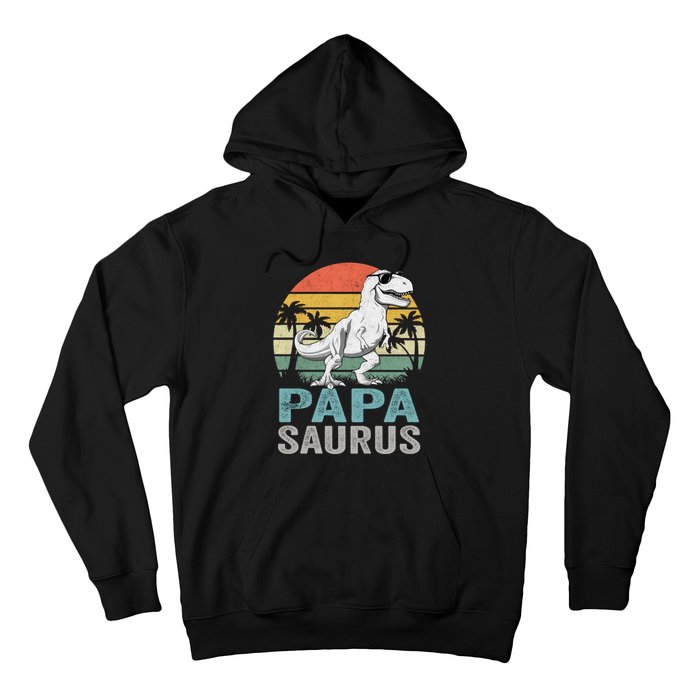 Papasaurus T Rex Dinosaur Papa Saurus Family Matching Hoodie Hoodie