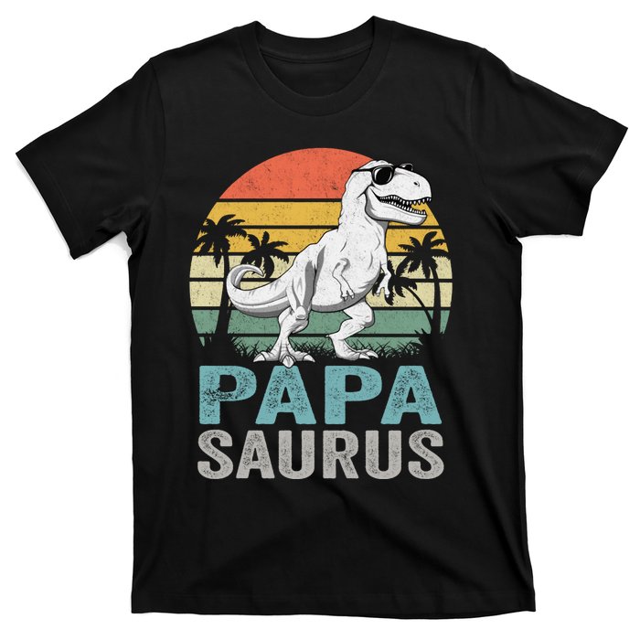 Papasaurus T Rex Dinosaur Papa Saurus Family Matching Hoodie T-Shirt