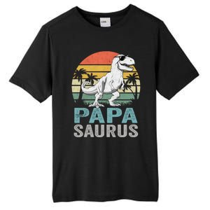 Papasaurus T Rex Dinosaur Papa Saurus Family Matching Hoodie Tall Fusion ChromaSoft Performance T-Shirt