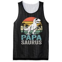 Papasaurus T Rex Dinosaur Papa Saurus Family Matching Hoodie Mesh Reversible Basketball Jersey Tank