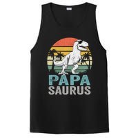 Papasaurus T Rex Dinosaur Papa Saurus Family Matching Hoodie PosiCharge Competitor Tank