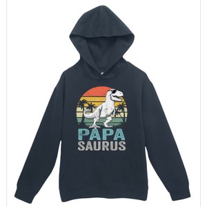 Papasaurus T Rex Dinosaur Papa Saurus Family Matching Hoodie Urban Pullover Hoodie