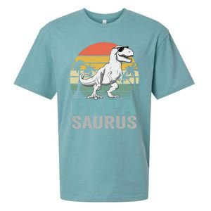 Papasaurus T Rex Dinosaur Papa Saurus Family Matching Hoodie Sueded Cloud Jersey T-Shirt