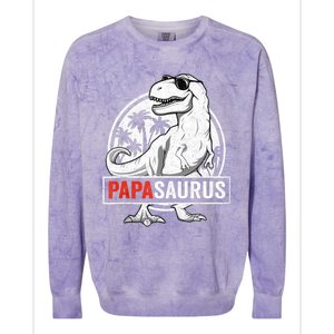 Papasaurus T Rex Dinosaur Papa Saurus Family Matching Tank Top Colorblast Crewneck Sweatshirt