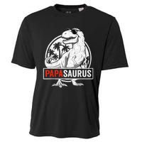 Papasaurus T Rex Dinosaur Papa Saurus Family Matching Tank Top Cooling Performance Crew T-Shirt