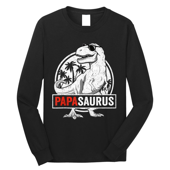 Papasaurus T Rex Dinosaur Papa Saurus Family Matching Tank Top Long Sleeve Shirt