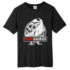 Papasaurus T Rex Dinosaur Papa Saurus Family Matching Tank Top Tall Fusion ChromaSoft Performance T-Shirt