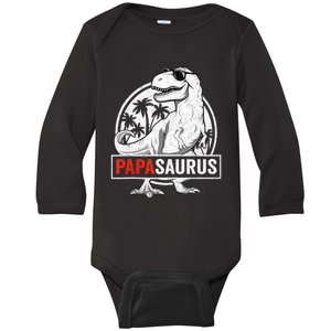 Papasaurus T Rex Dinosaur Papa Saurus Family Matching Tank Top Baby Long Sleeve Bodysuit