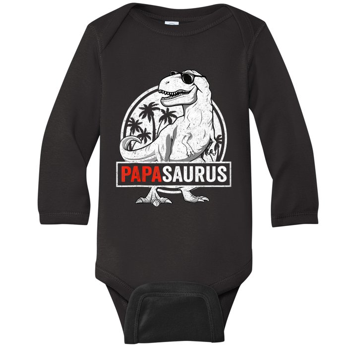 Papasaurus T Rex Dinosaur Papa Saurus Family Matching Tank Top Baby Long Sleeve Bodysuit