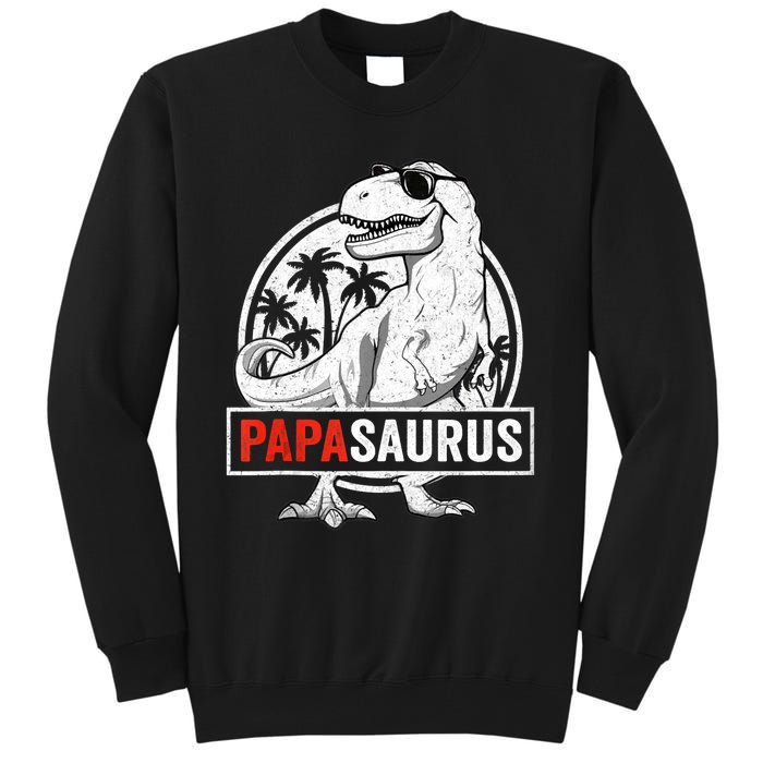 Papasaurus T Rex Dinosaur Papa Saurus Family Matching Tank Top Tall Sweatshirt