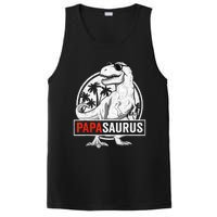 Papasaurus T Rex Dinosaur Papa Saurus Family Matching Tank Top PosiCharge Competitor Tank