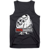 Papasaurus T Rex Dinosaur Papa Saurus Family Matching Tank Top Tank Top