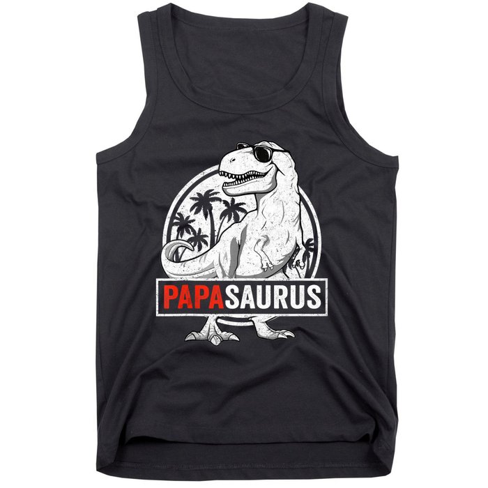 Papasaurus T Rex Dinosaur Papa Saurus Family Matching Tank Top Tank Top