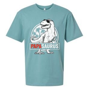 Papasaurus T Rex Dinosaur Papa Saurus Family Matching Tank Top Sueded Cloud Jersey T-Shirt