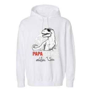 Papasaurus T Rex Dinosaur Papa Saurus Family Matching Tank Top Garment-Dyed Fleece Hoodie