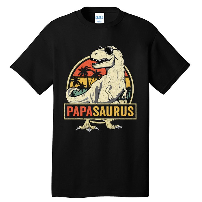 Papasaurus T Rex Dinosaur Papa Saurus Family Matching Tall T-Shirt