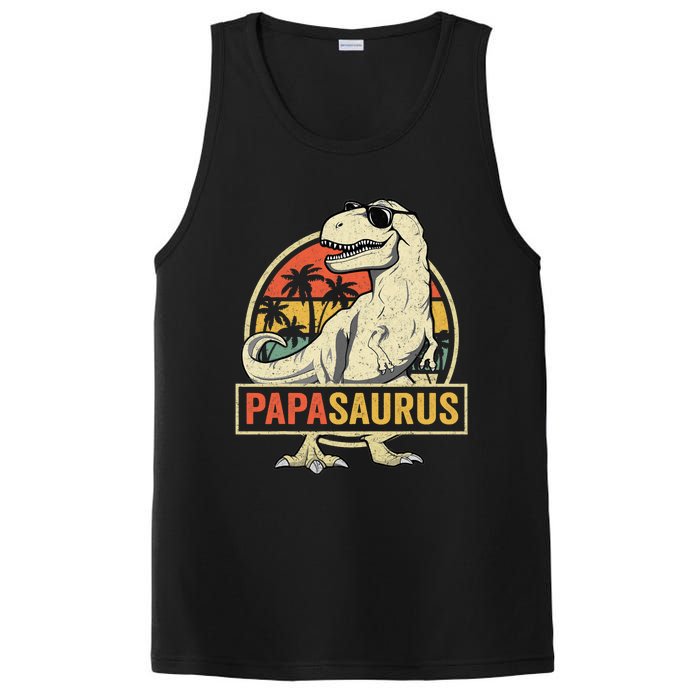 Papasaurus T Rex Dinosaur Papa Saurus Family Matching PosiCharge Competitor Tank