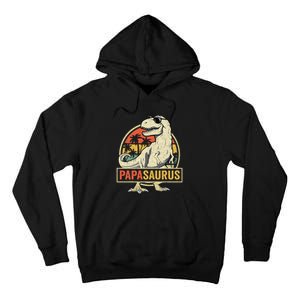 Papasaurus T Rex Dinosaur Papa Saurus Family Matching Tall Hoodie