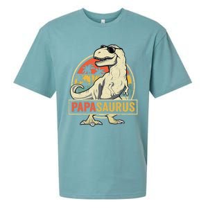 Papasaurus T Rex Dinosaur Papa Saurus Family Matching Sueded Cloud Jersey T-Shirt