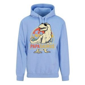 Papasaurus T Rex Dinosaur Papa Saurus Family Matching Unisex Surf Hoodie