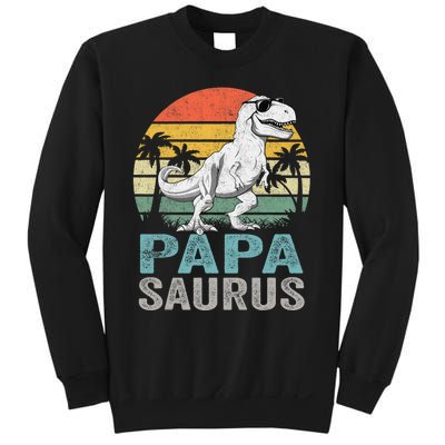 Papasaurus T Rex Dinosaur Papa Saurus Family Matching Sweatshirt