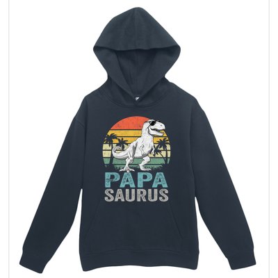 Papasaurus T Rex Dinosaur Papa Saurus Family Matching Urban Pullover Hoodie