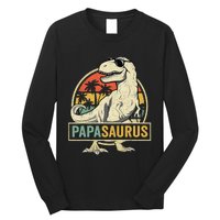 Papasaurus T Rex Dinosaur Papa Saurus Family Matching Long Sleeve Shirt