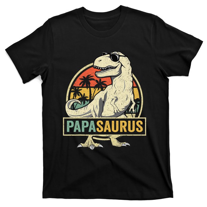 Papasaurus T Rex Dinosaur Papa Saurus Family Matching T-Shirt