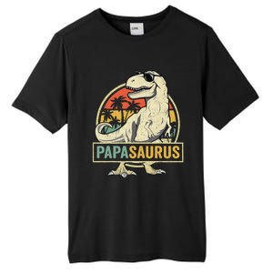 Papasaurus T Rex Dinosaur Papa Saurus Family Matching Tall Fusion ChromaSoft Performance T-Shirt