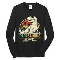 Papasaurus T Rex Dinosaur Papa Saurus Family Matching Tall Long Sleeve T-Shirt