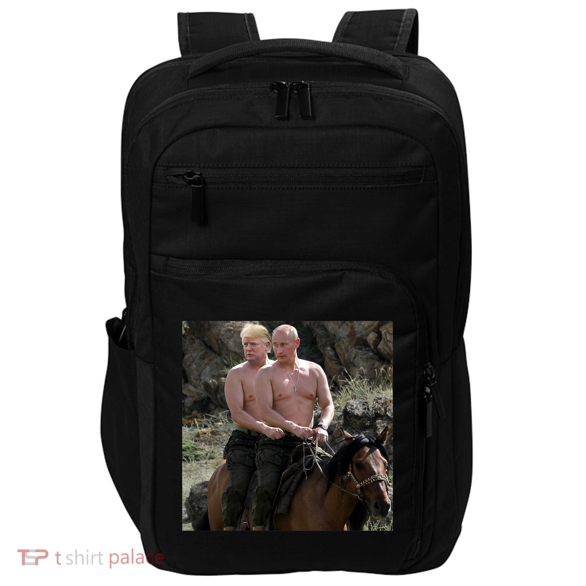 Putin Trump Riding Horse | Russia Tee Impact Tech Backpack