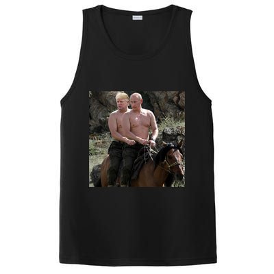 Putin Trump Riding Horse | Russia Tee PosiCharge Competitor Tank