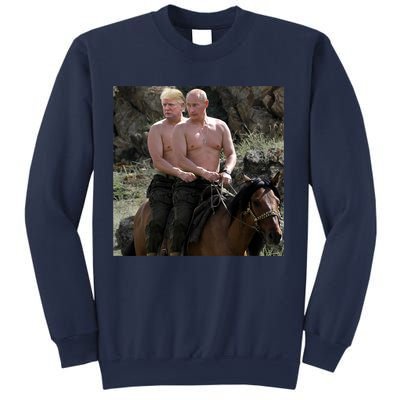 Putin Trump Riding Horse | Russia Tee Sweatshirt