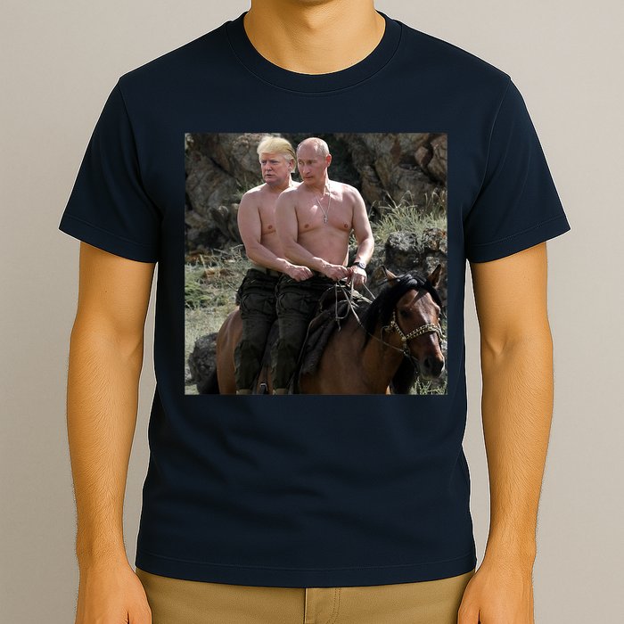 Putin Trump Riding Horse T-Shirt | Russia Tee Putin Trump Riding Horse T-Shirt | Russia Tee